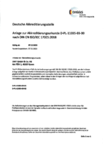 DAkkS certificate accreditation PL-11035-03-00 - attachment